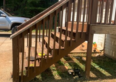 Entry Stairs Rebuild Before Exterior Renovations Handyman Service